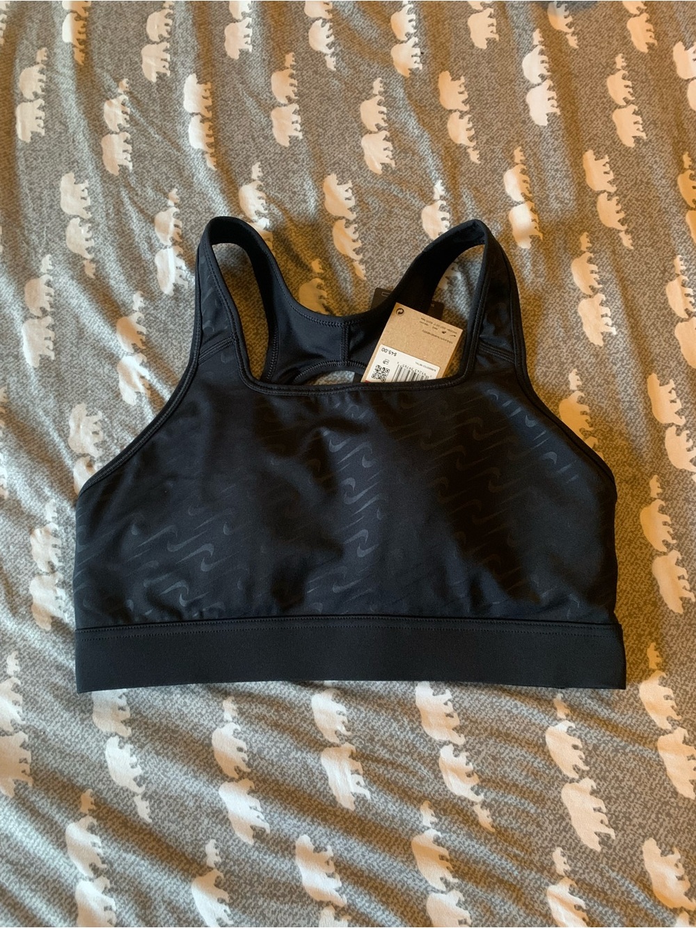 Nike Black Women's Training Sports Bra with Support Band